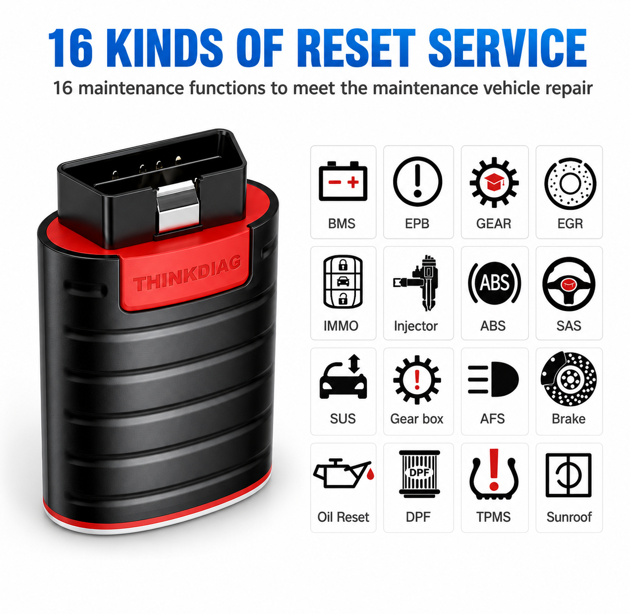 Thinkdiag Full System OBD2 Diagnostic Tool — Powerful than Easydiag (1 Year Original Software Update)