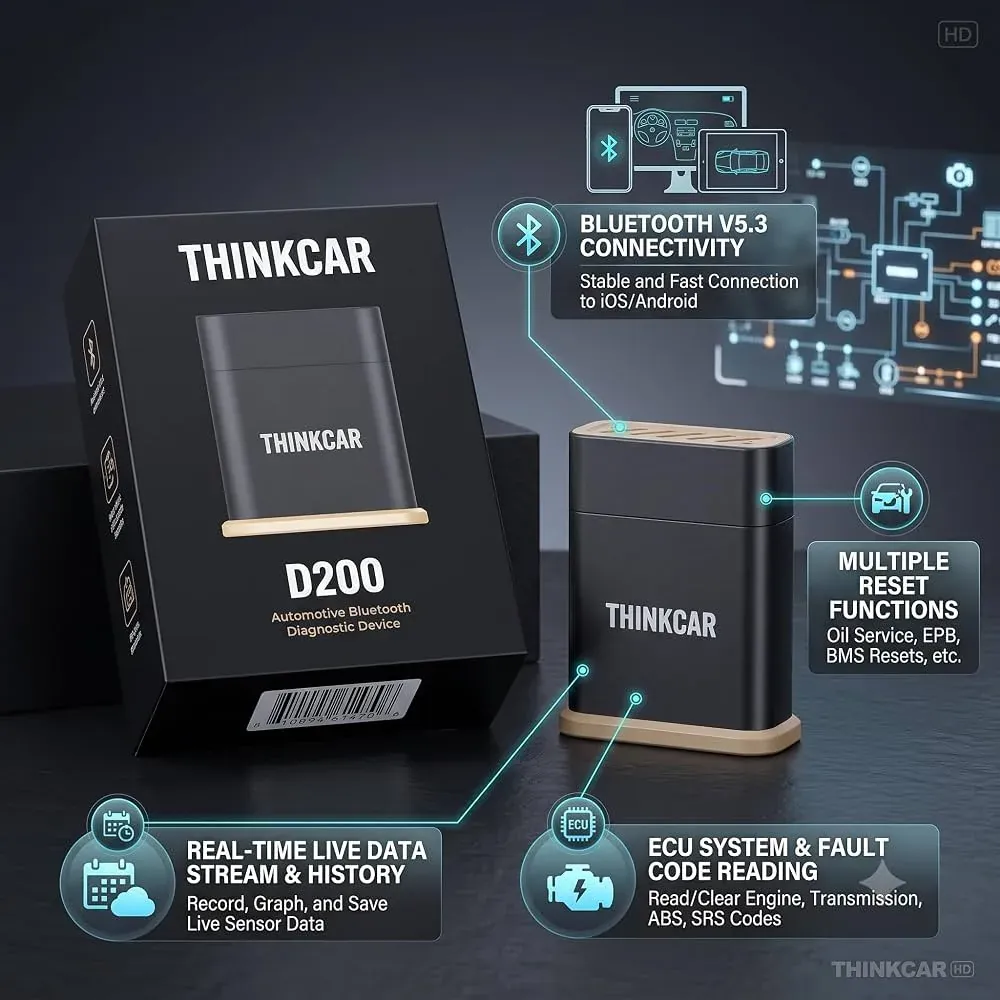 THINKCAR D200 LIFE TIME UPDATE CAN-FD DOIP CAR SCANNER