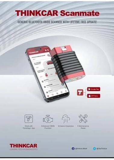 THINKCAR ScanMate OBD2 Full System Scan Tool Life Time Update Free
