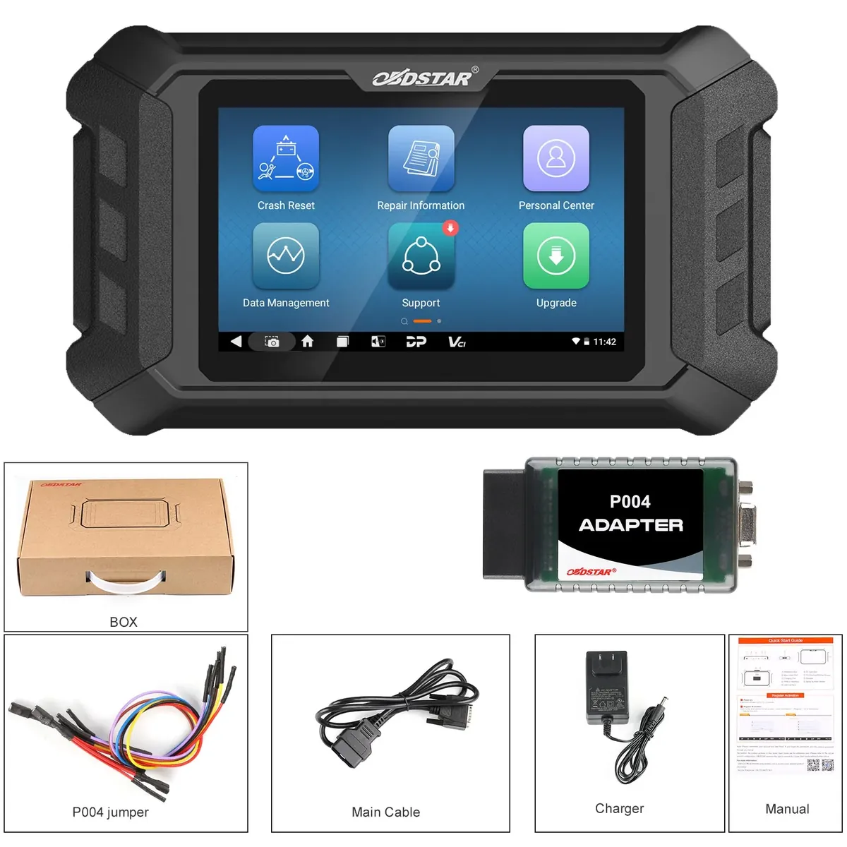OBDSTAR P50 Airbag Reset Tool SRS Reset with CAN FD Adapter Support Hyundai/Kia/Toyota Bench Airbag Reset & SAS Reset Function